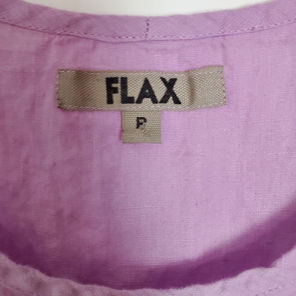 Flax Pink/Purple Linen Tank Top in Size Petite - Picture 4 of 7